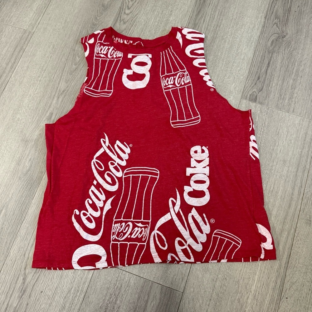 Coca-Cola Vintage Red Graphic Tank Top Sleeveless
